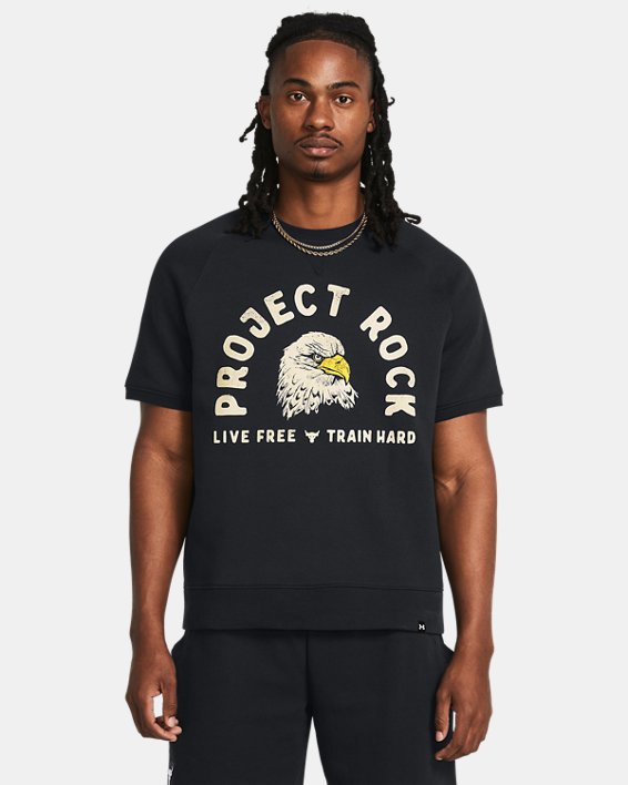 Men's Project Rock Eagle Graphic Short Sleeve Crew in Black image number 0
